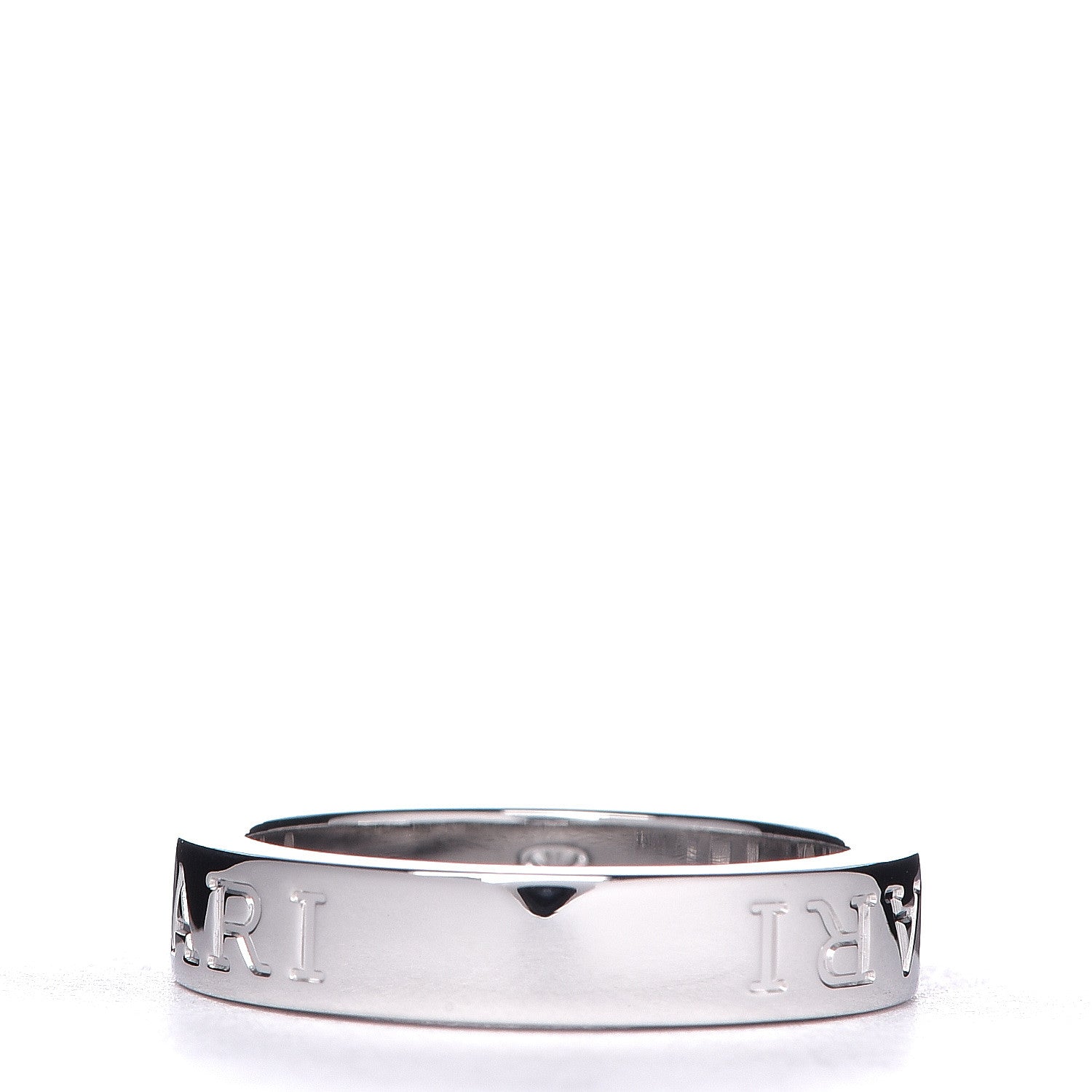 Bulgari 18K White Gold Diamond B.Zero1 Essential Band Ring 50 5.25 3 of 4
