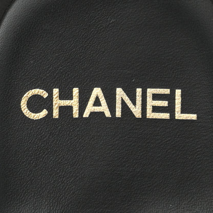 Chanel Lambskin Quilted Padded Charms Thong Sandals 41 Black 8 of 9