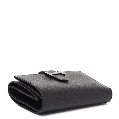 Hermes Epsom Tri-Fold Compact Monochrome Bearn Wallet Black 4 of 8