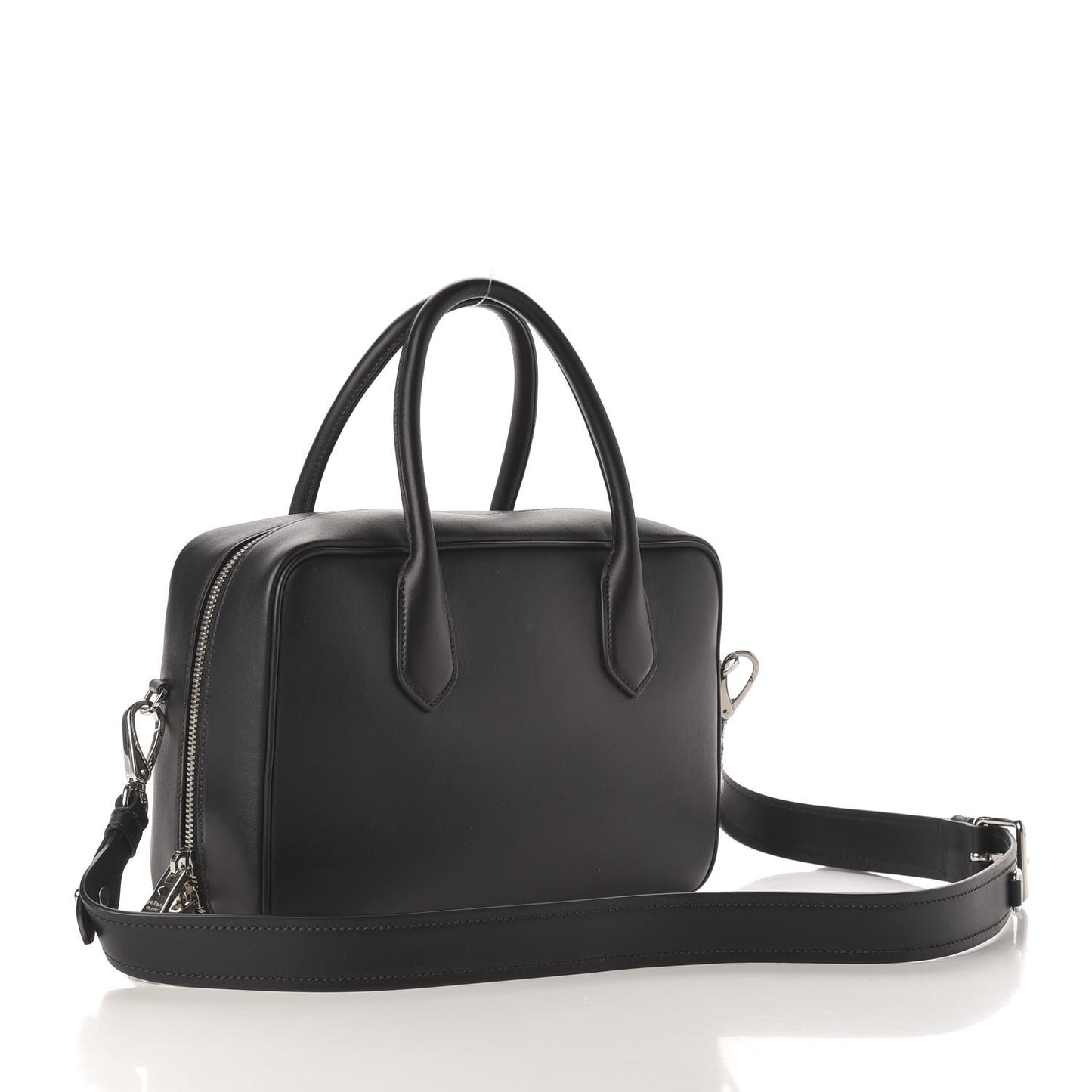 City Calfskin Racing Logo Bowler Black Verde