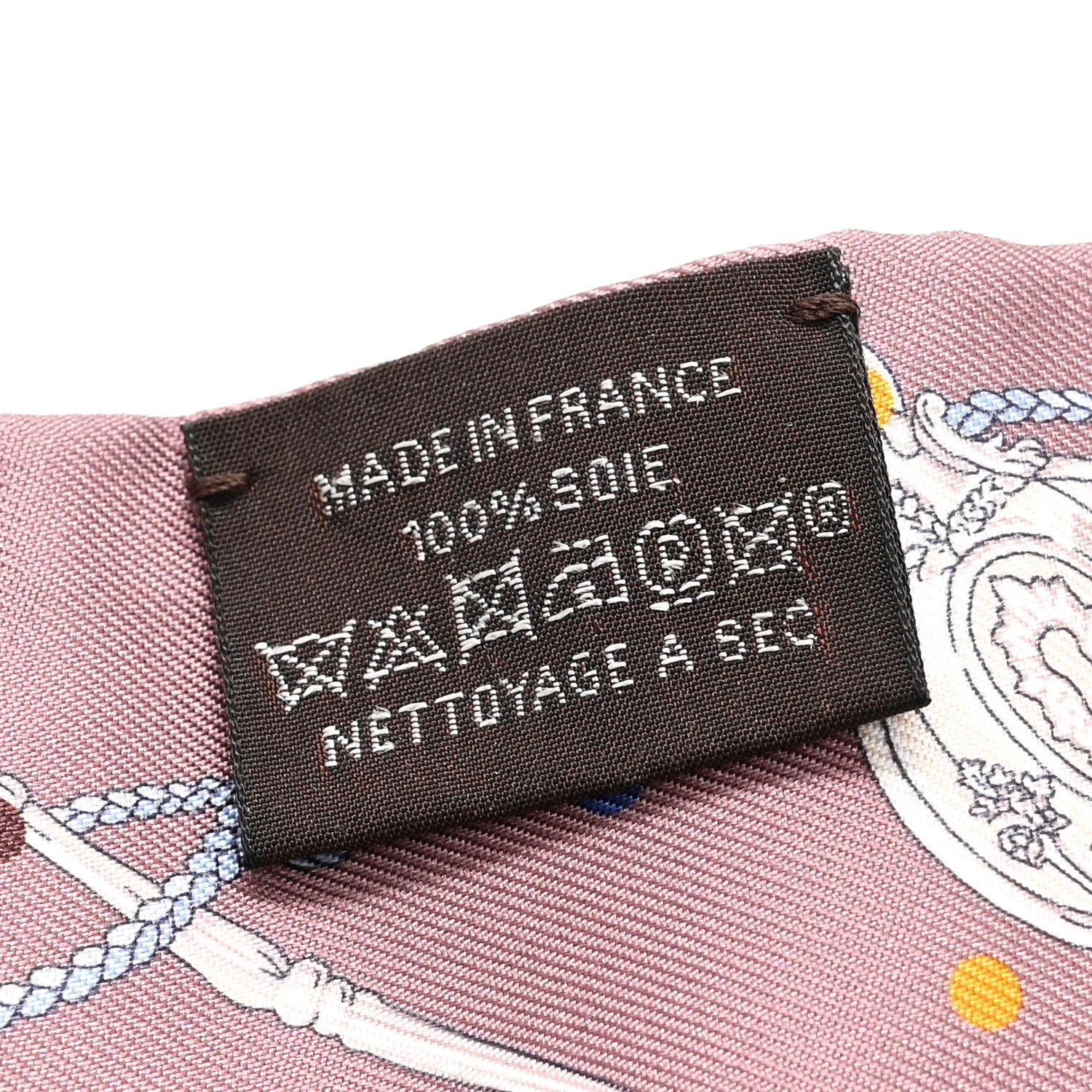 Hermes Silk Les Cles A Pois Twilly Marron Glace Gris 4 of 4