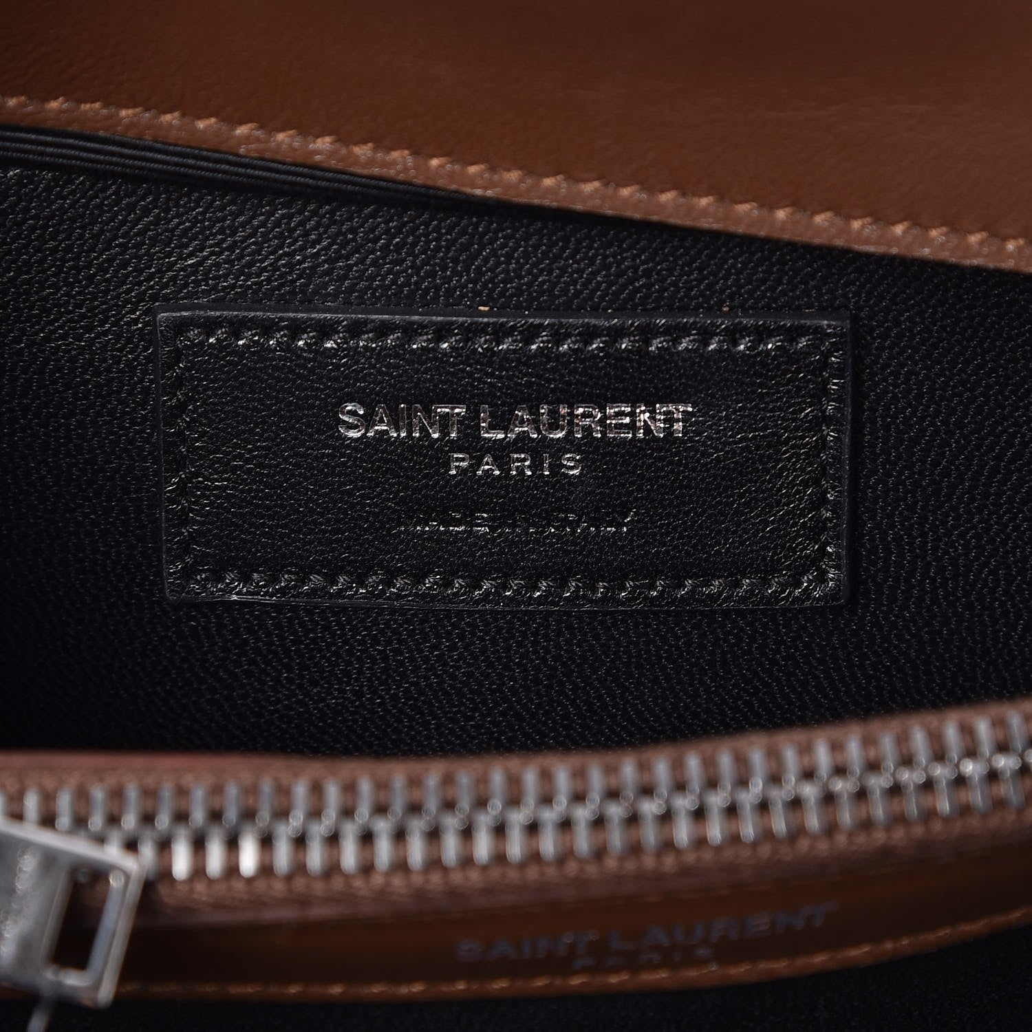 Saint Laurent Suede Matelasse Chevron Fringe Monogram Medium College Bag Marron Clair 6 of 7