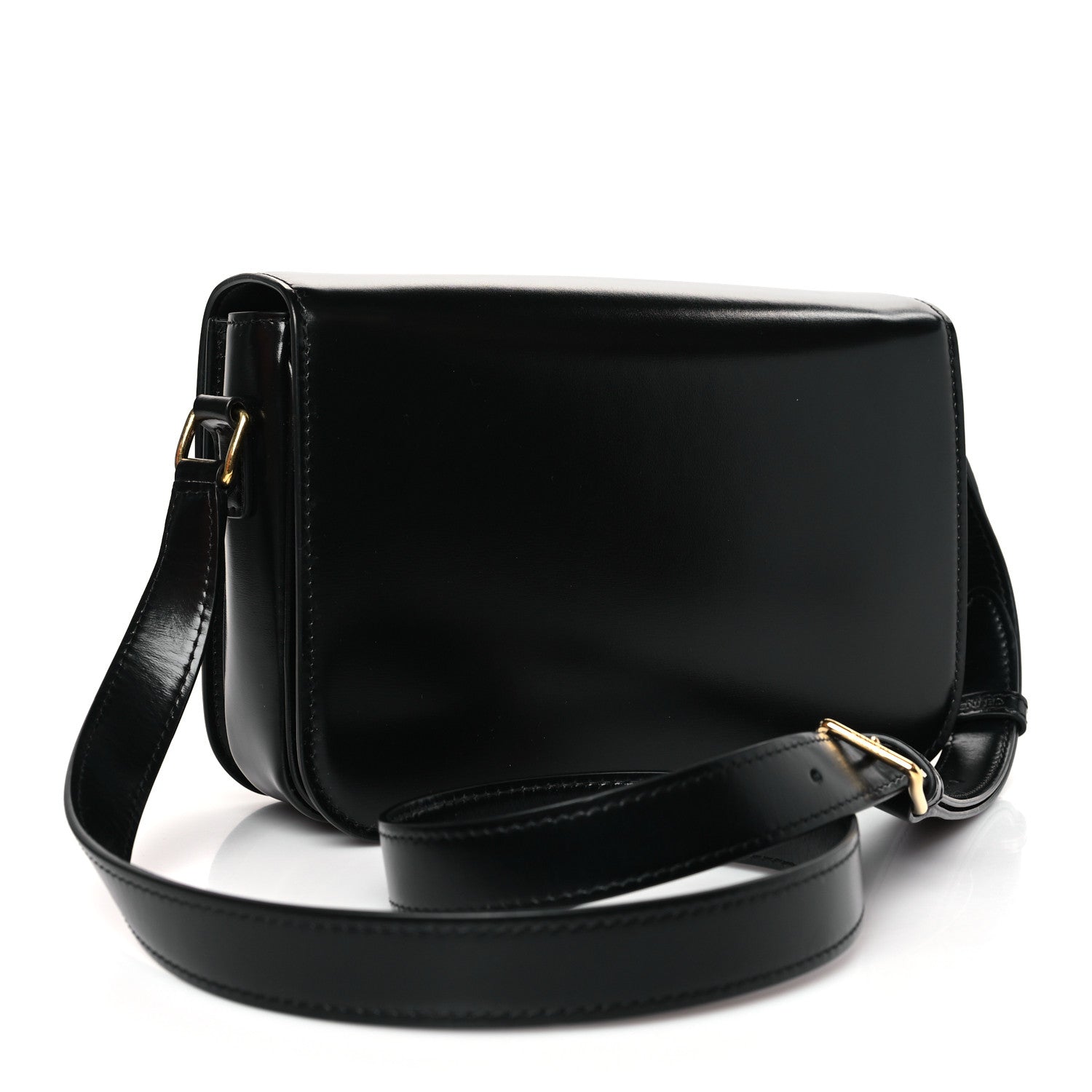 Celine Shiny Calfskin Medium Triomphe Black 3 of 9