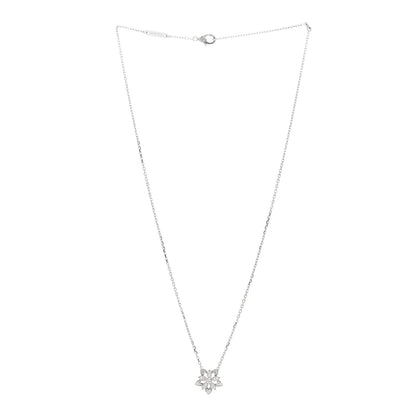Van Cleef & Arpels 18K White Gold Diamond Mini Lotus Pendant Necklace 3 of 6