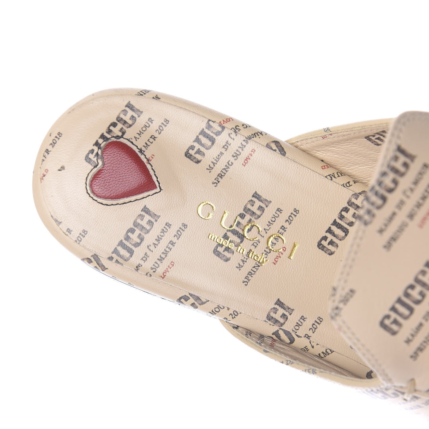 Calfskin Stamp Print Womens Princetown Slippers 37.5 Soy Black