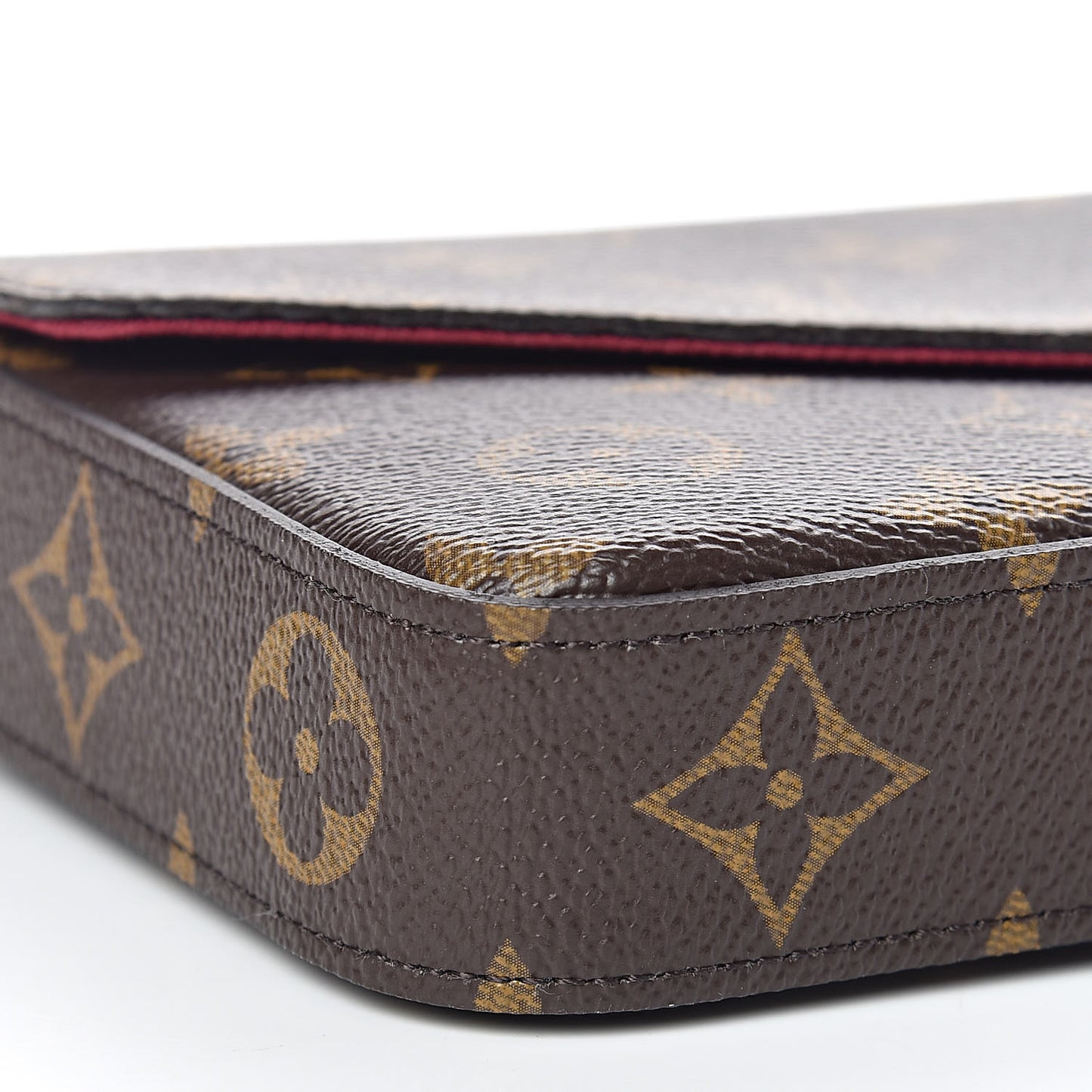 Monogram Pochette Felicie Chain Wallet Fuchsia