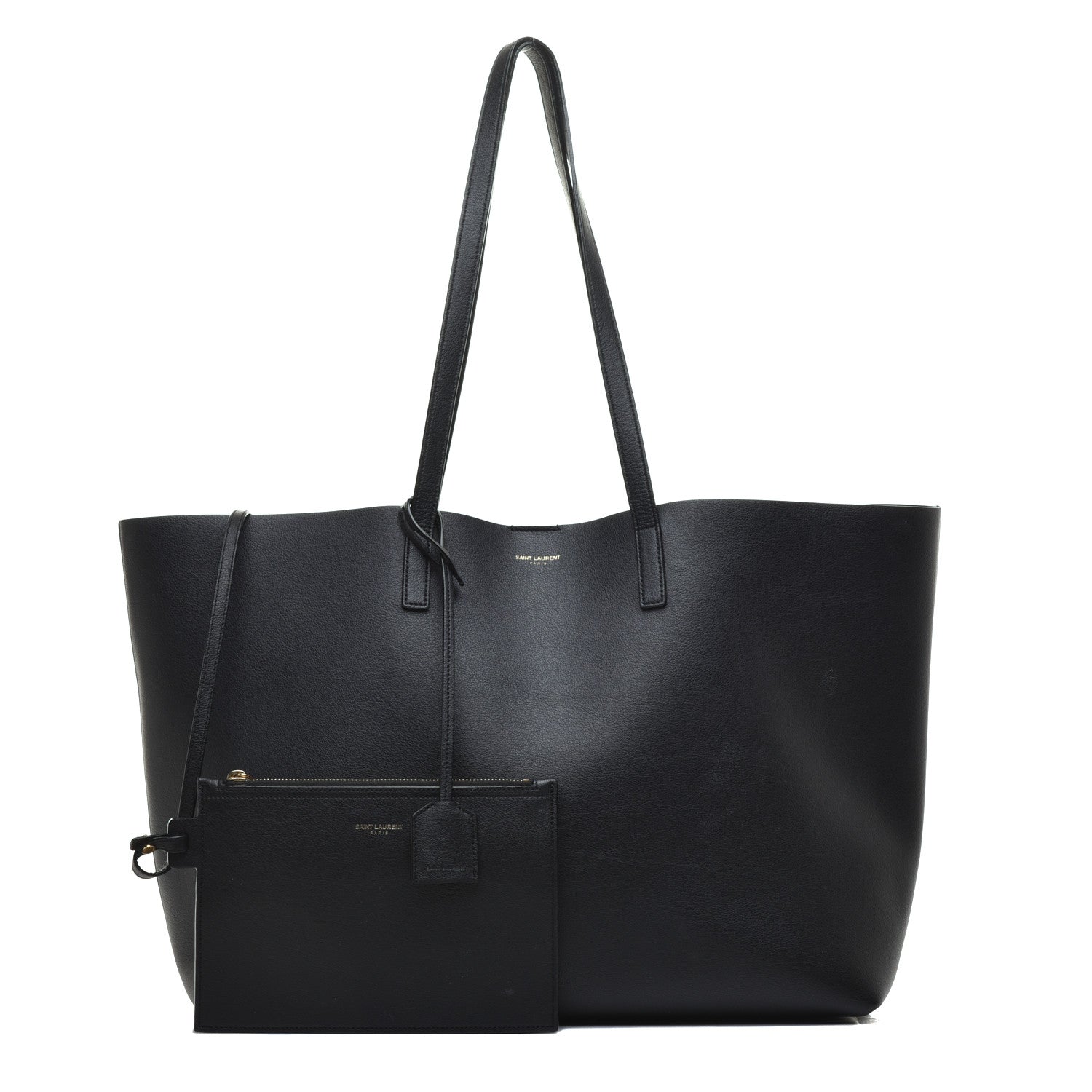 Saint Laurent Calfskin Large Shopping Tote Black 1 of 9