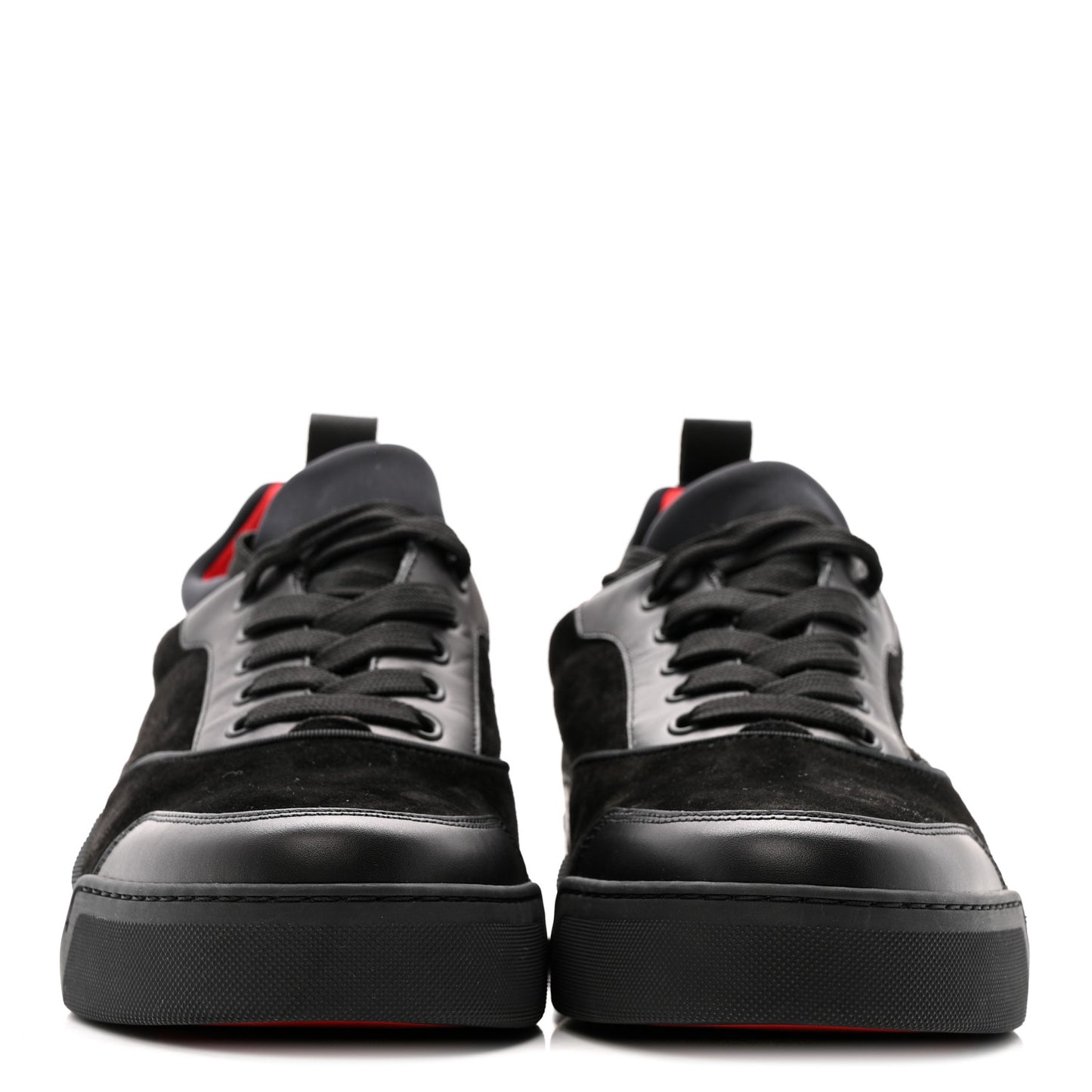 Calfskin Neoprene Veau Velours Mens Aurelien Flat Sneakers 40.5 Black