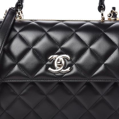 Chanel Lambskin Quilted Small Trendy CC Dual Handle Flap Bag Black 10 of 11