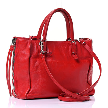 Balenciaga Veau Souple Papier Mini A4 Tote Rouge Cerise 2 of 4
