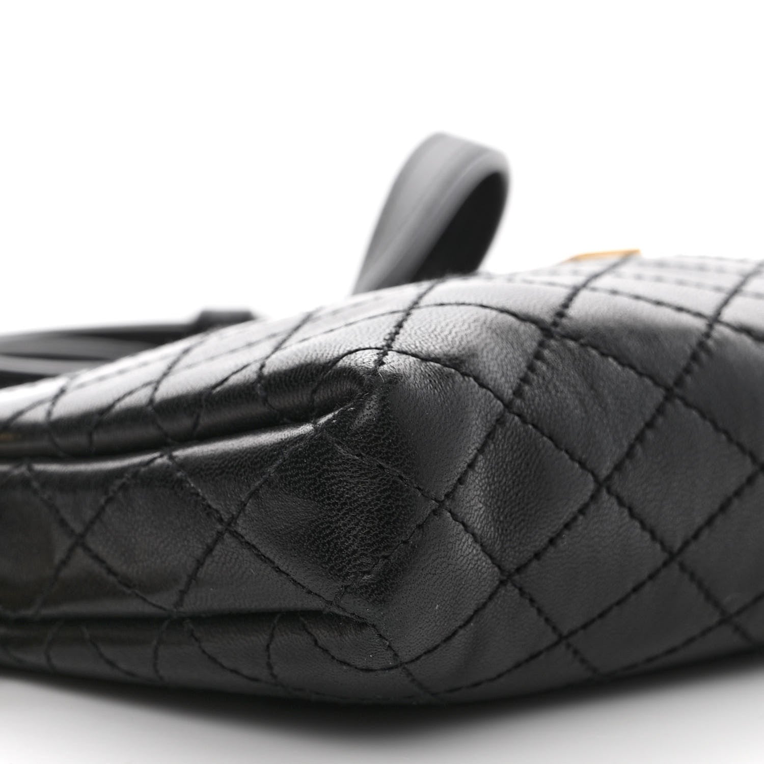 Saint Laurent Lambskin Quilted Gaby Zipped Pouch Black 9 of 10