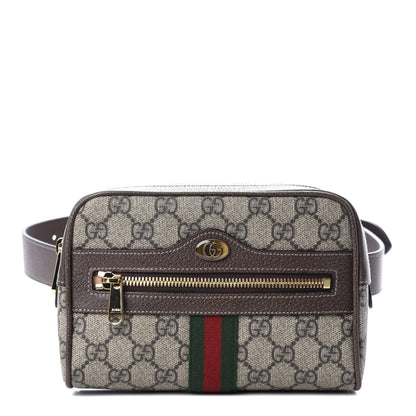 Gucci GG Supreme Monogram Web Small Ophidia Belt Bag 75 30 Dark Brown 1 of 11