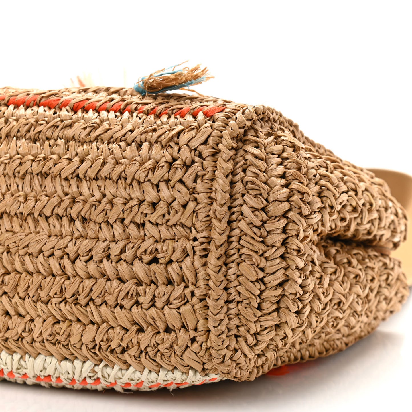 Raffia Woven Tote Naturale Caramel