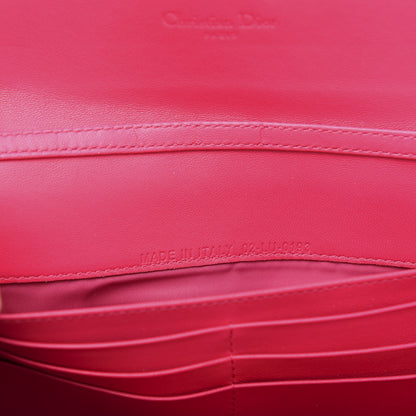 Christian Dior Lambskin Cannage Lady Dior Rendezvous Wallet On Chain Fuchsia 8 of 12