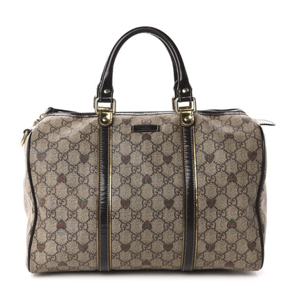 Gucci GG Plus Monogram Hearts Medium Joy Boston Dark Brown 1 of 14