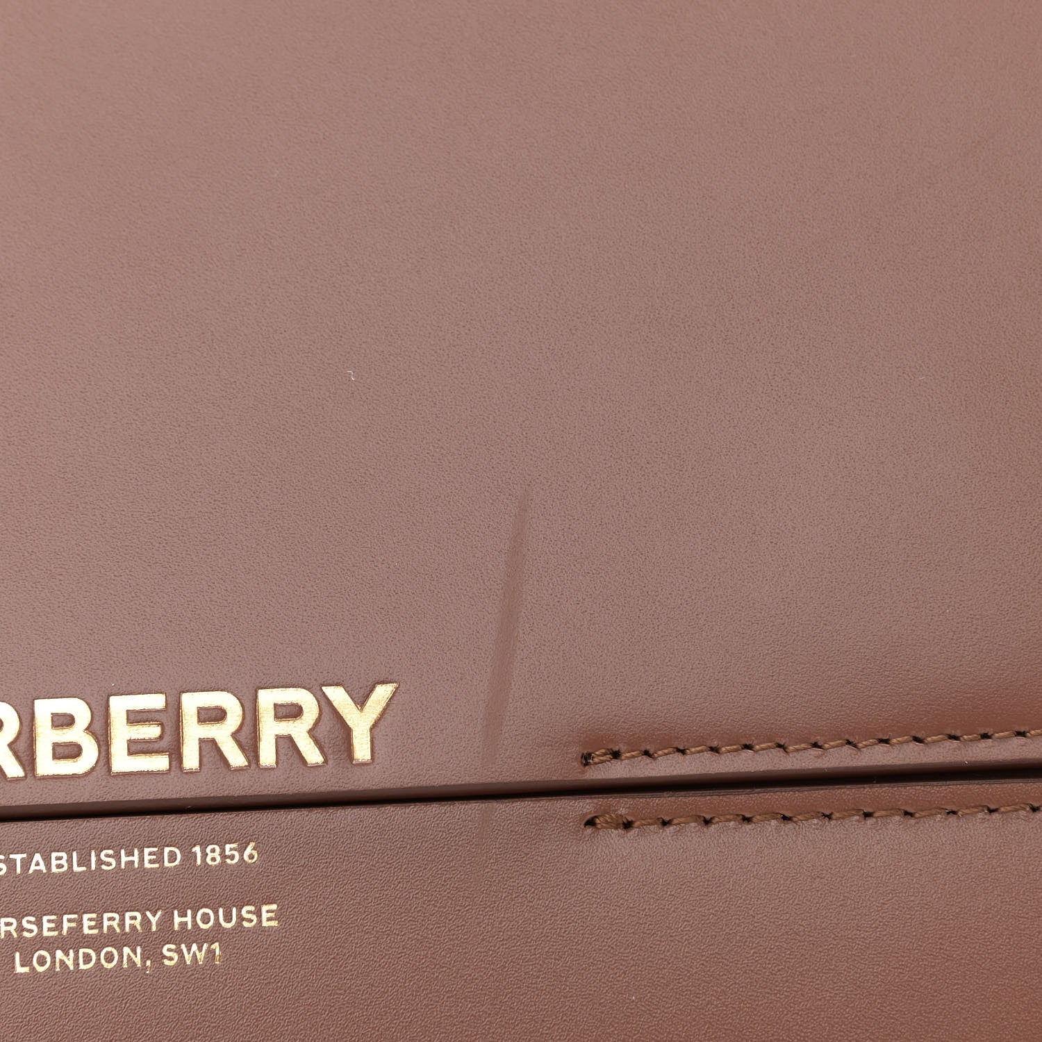 Burberry Smooth Calfskin Two Tone Small Grace Bag Malt Brown Black 11 of 11