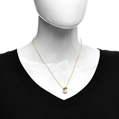 Chanel 18K Yellow Gold Diamond Coco Crush C Necklace 2 of 4