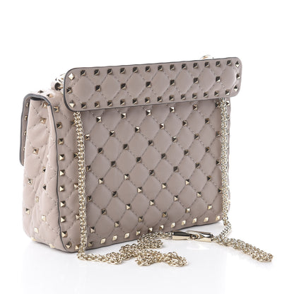 Valentino Garavani Lambskin Medium Rockstud Spike Shoulder Bag Poudre 2 of 7