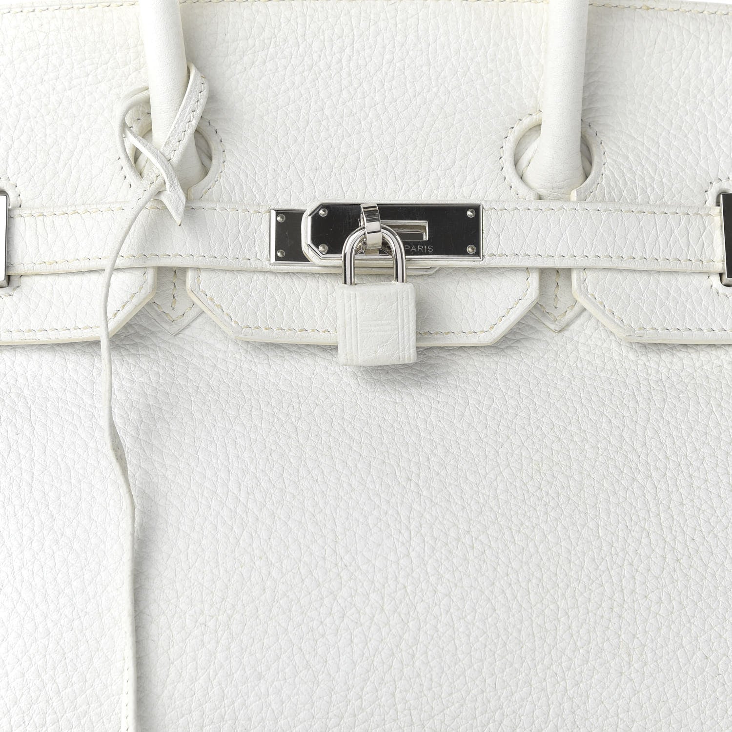 Hermes Taurillon Clemence Birkin 35 White 10 of 14