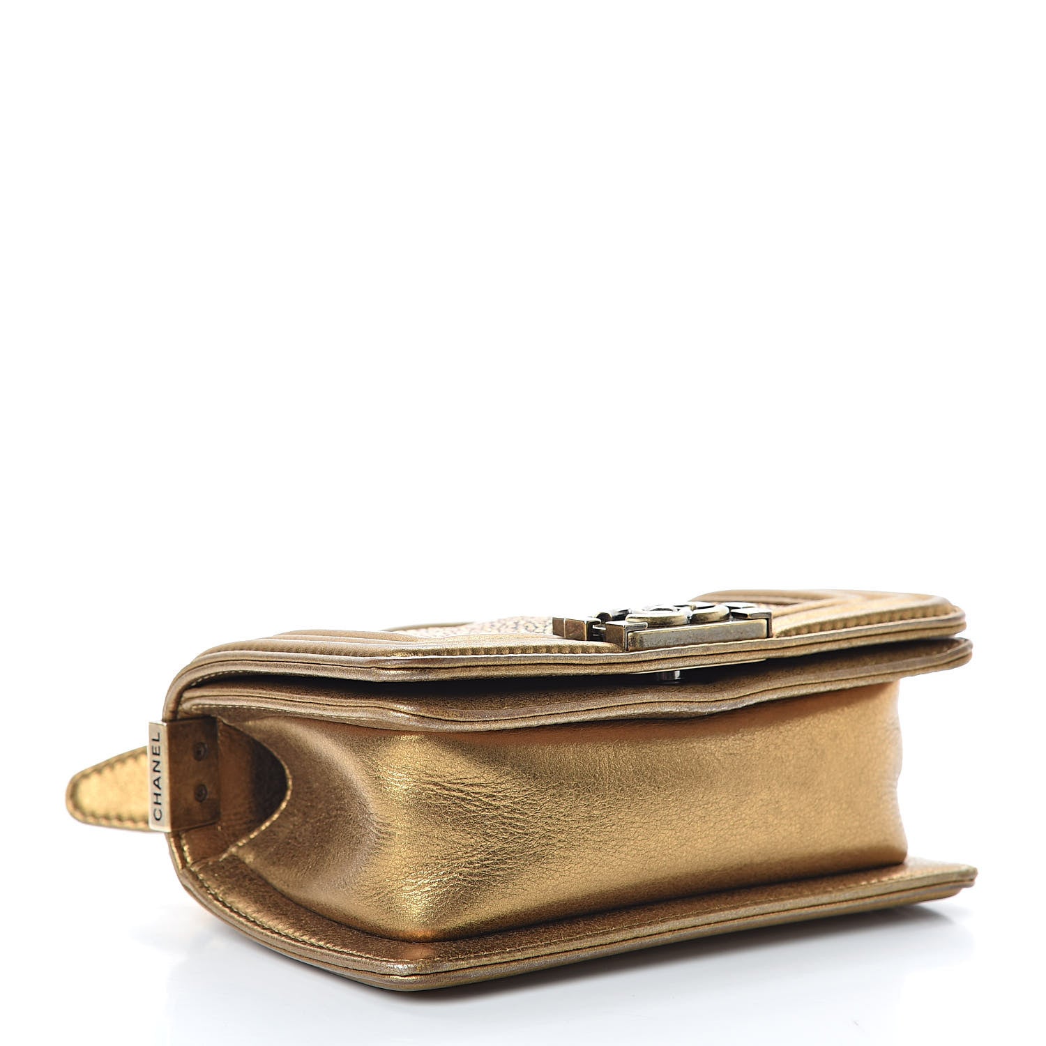 Chanel Galuchat Stingray Mini Boy Flap Gold 4 of 14