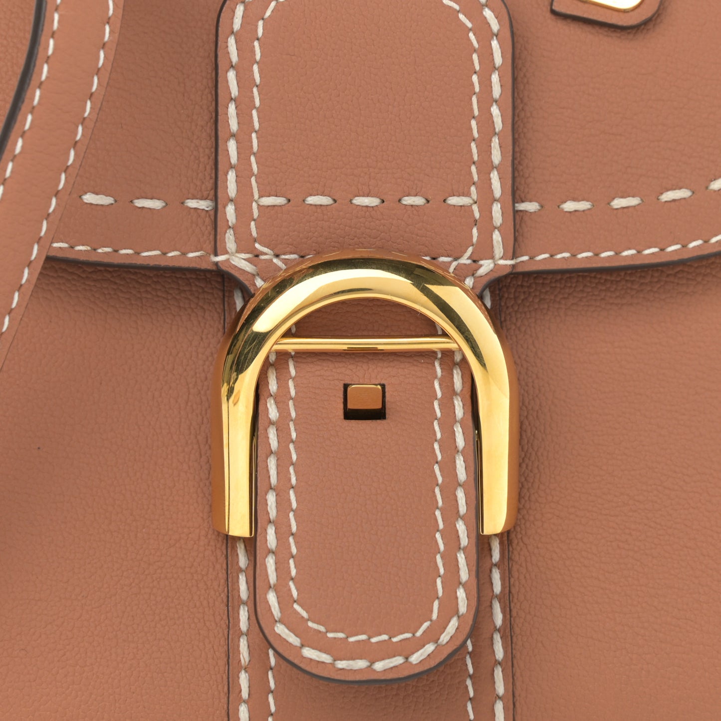 Grained Rodeo Calfskin Surpique Mini Brillant Satchel Vegetal Ivory