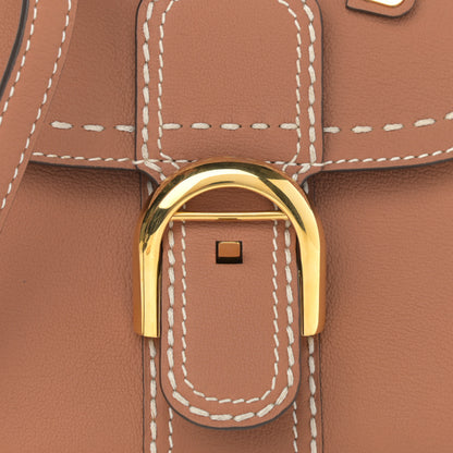 Delvaux Grained Rodeo Calfskin Surpique Mini Brillant Satchel Vegetal Ivory 8 of 10