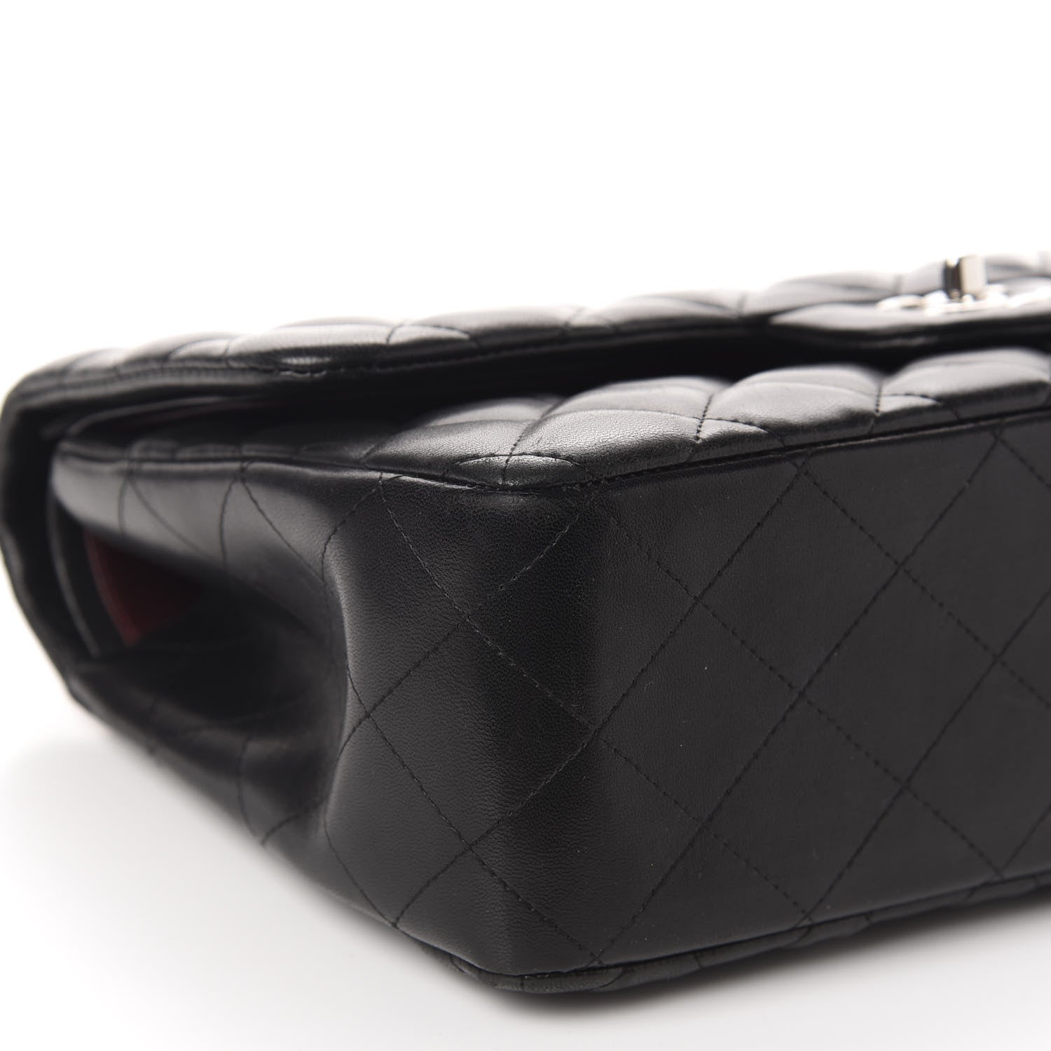 Chanel Lambskin Quilted Jumbo Double Flap Black 6 of 12