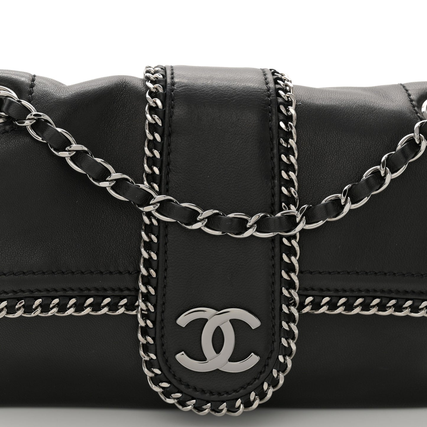 Lambskin Medium Madison Flap Black