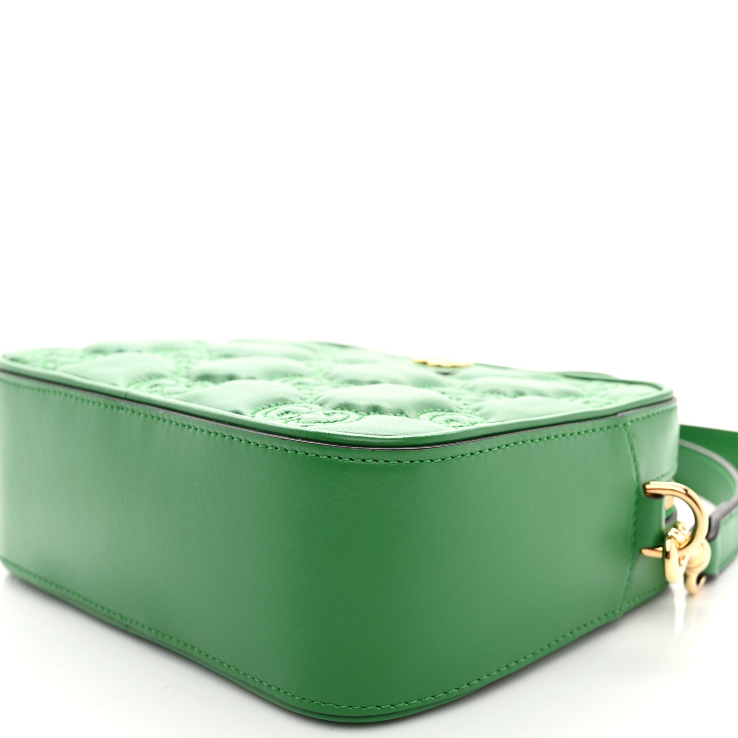 Gucci Calfskin GG Matelasse Shoulder Bag Spring Green Natural 10 of 10