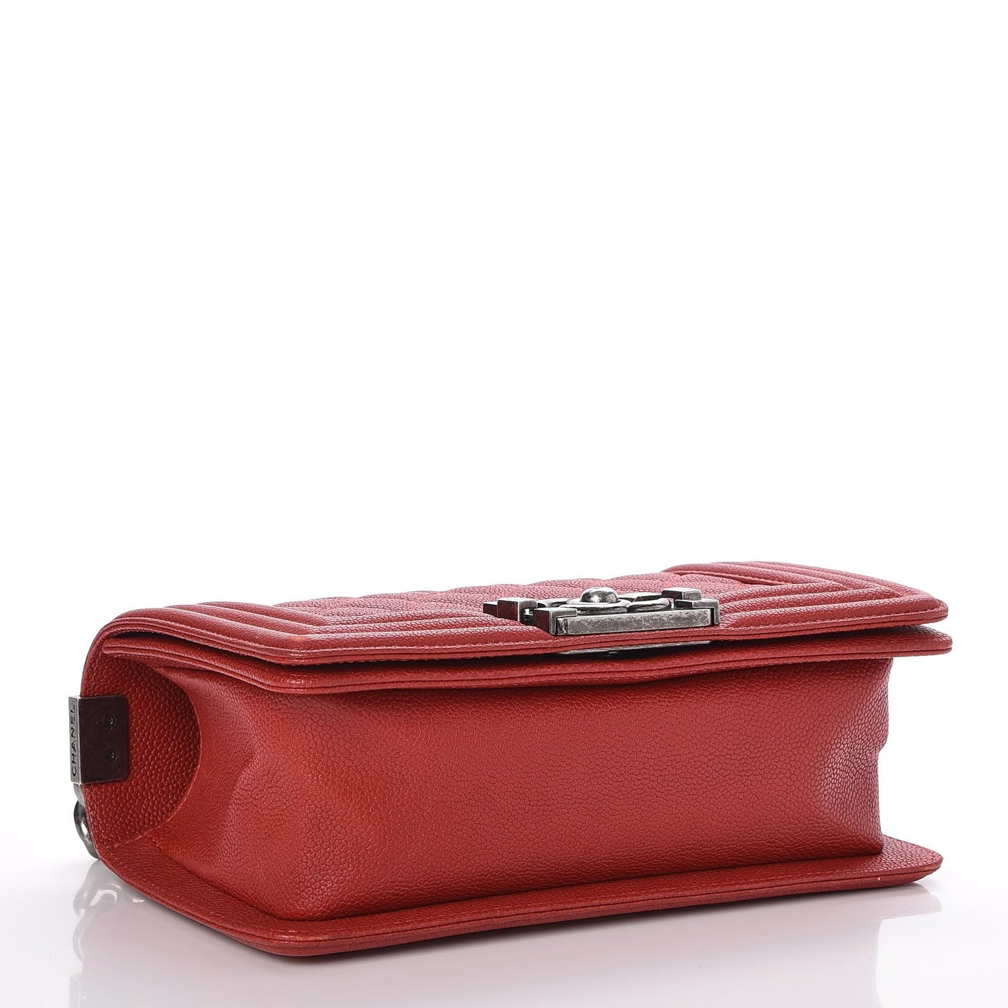 Caviar Quilted Small Boy Flap Red