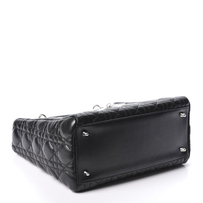 Christian Dior Lambskin Cannage Medium Lady Dior Black 3 of 9