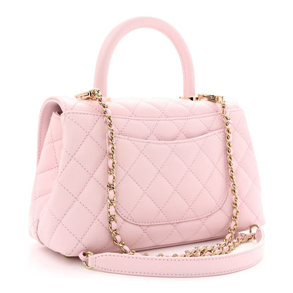 Chanel Caviar Quilted Mini Coco Handle Flap Light Pink 3 of 11