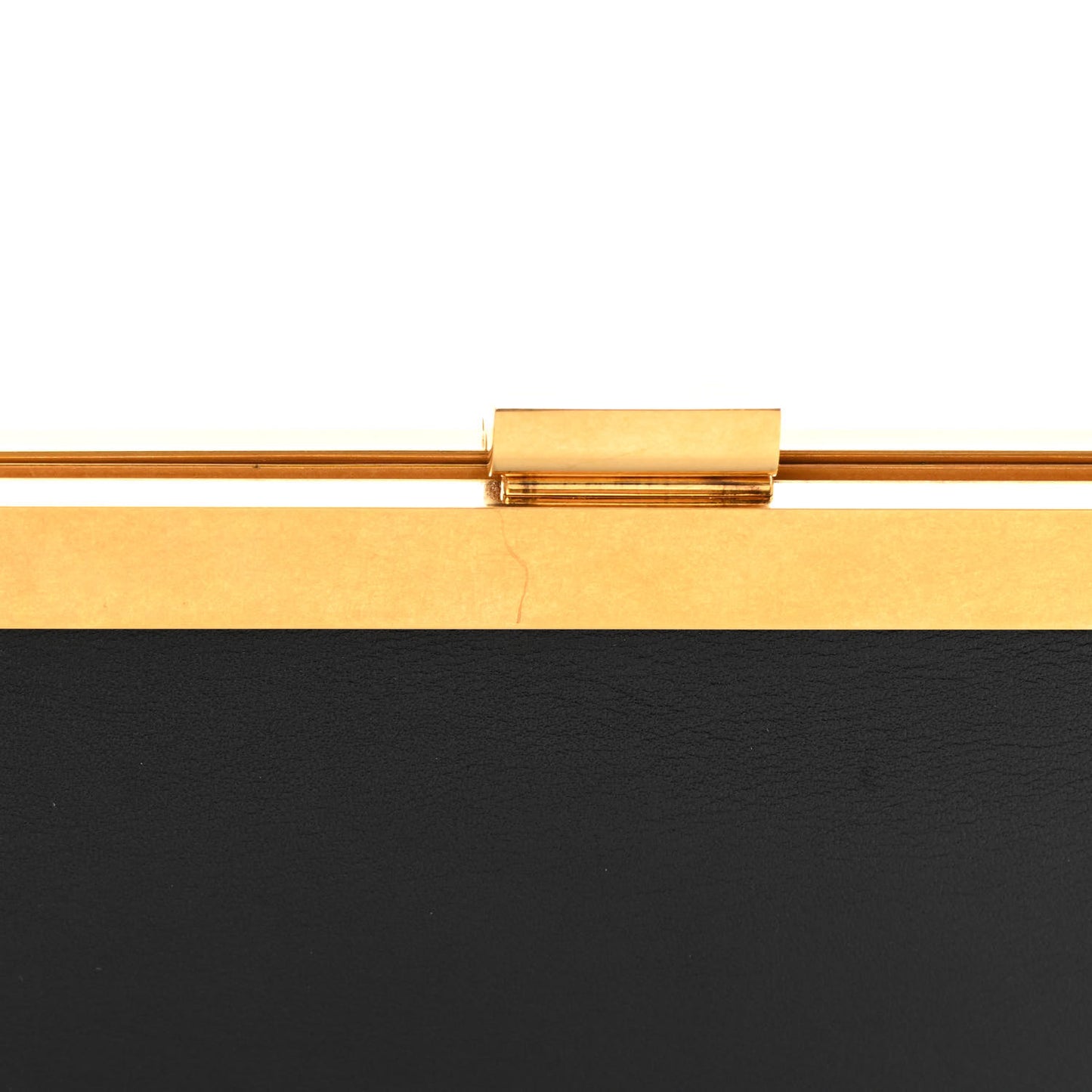 Smooth Calfskin Mini Clasp Bag Black