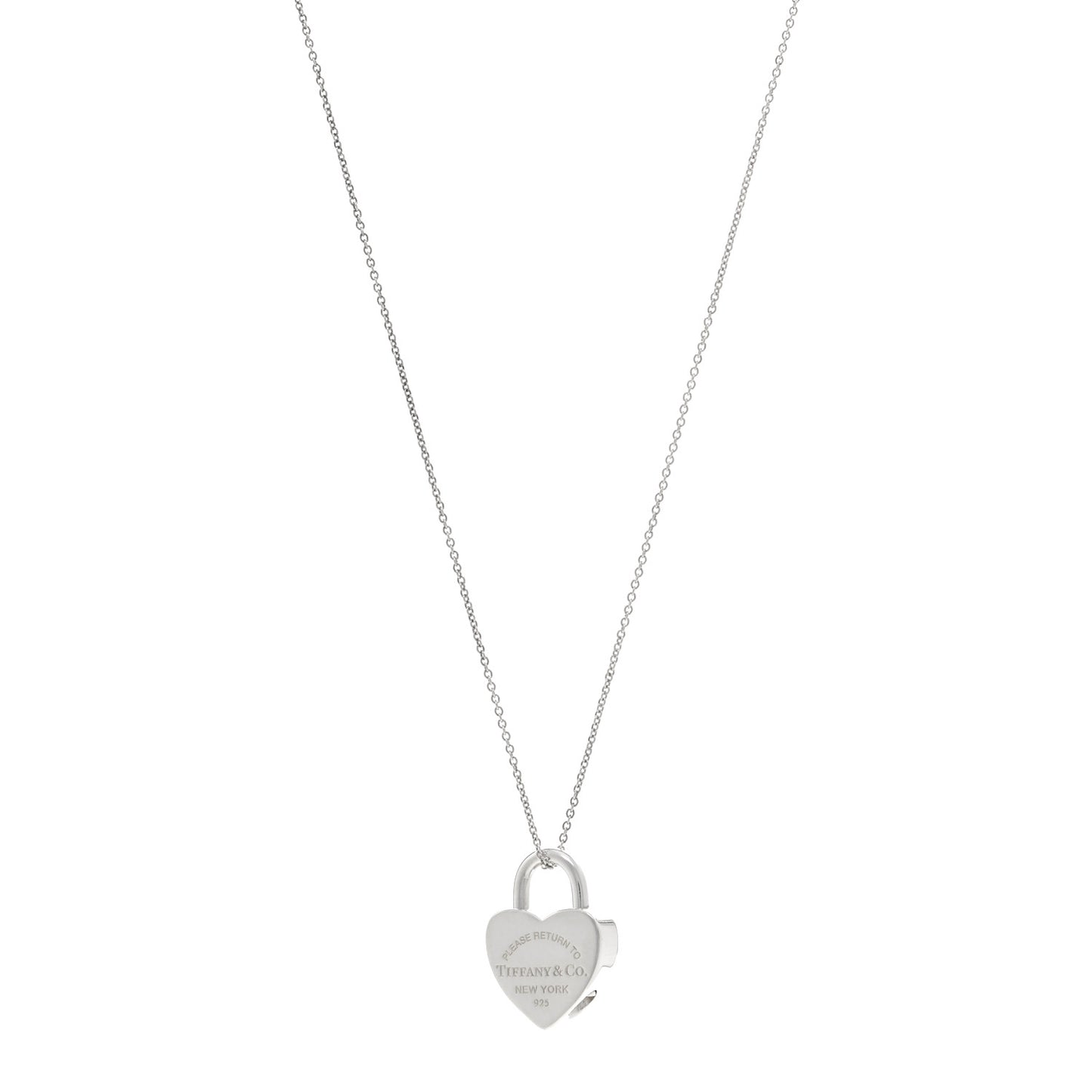 Sterling Silver Return to Tiffany Heart Lock Pendant Necklace