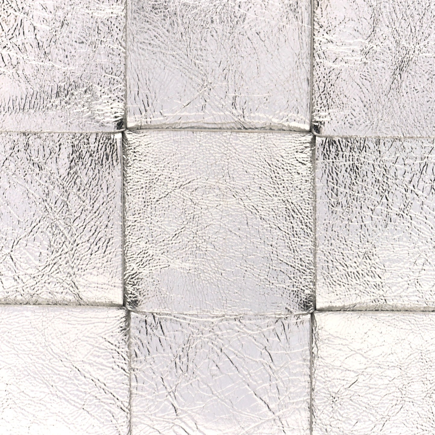 Metallic Lambskin Maxi Intrecciato Cassette Crossbody Bag Silver