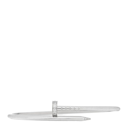 Cartier 18K White Gold Diamond Small Juste Un Clou Bracelet 16 1 of 4