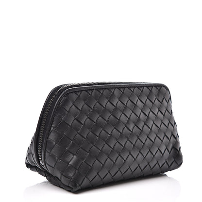 Bottega Veneta Nappa Intrecciato Cosmetic Case Black 2 of 8