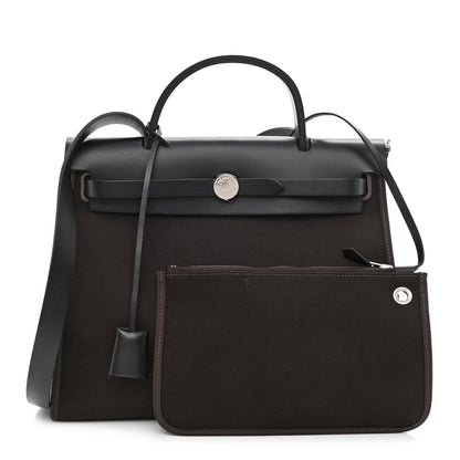 Hermes Toile H Berline Vache Hunter Herbag Zip 31 PM Ebene Black 1 of 15