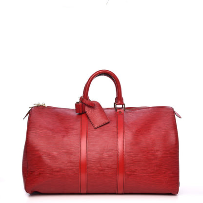 Louis Vuitton Epi Keepall 45 Castillan Red 1 of 18