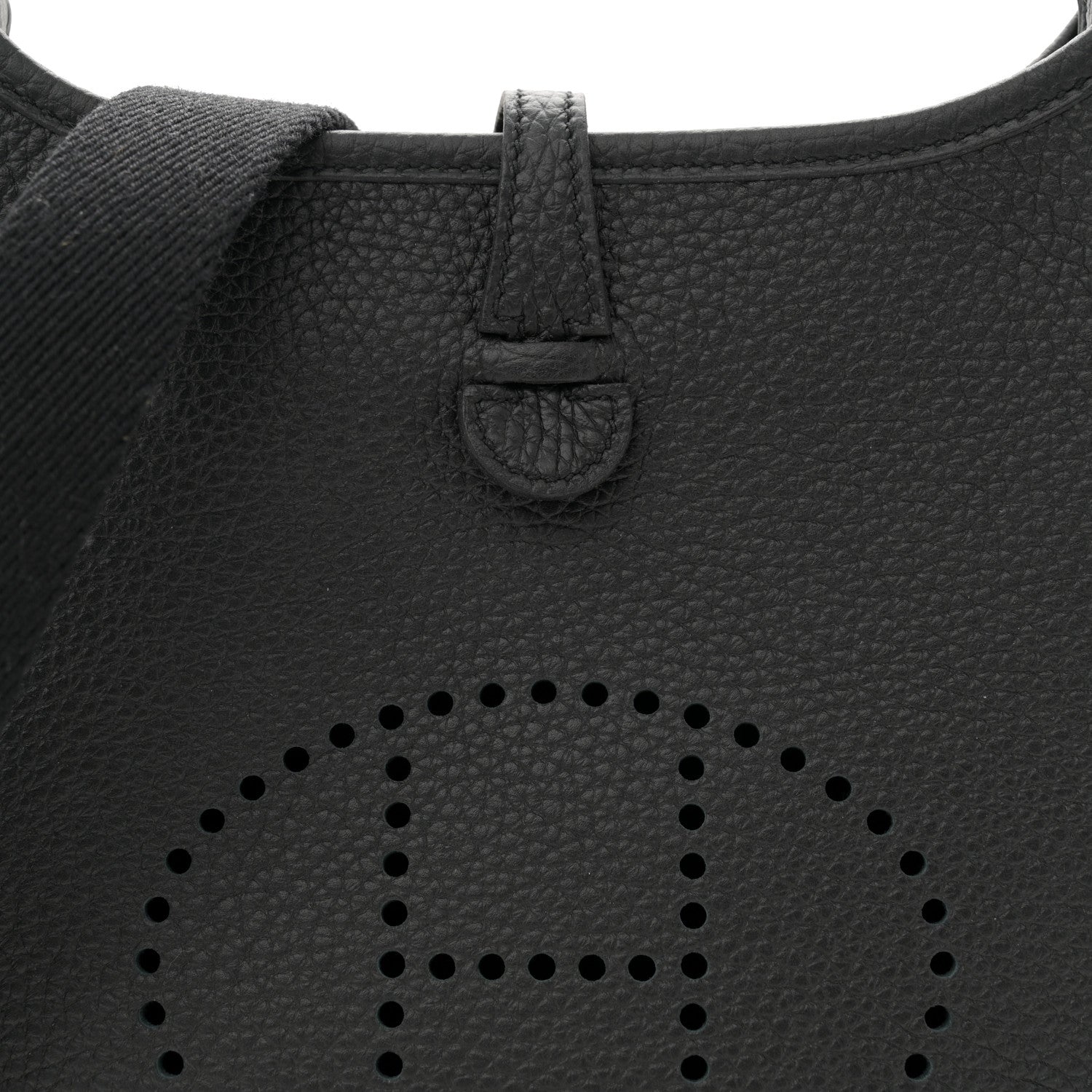 Hermes Taurillon Clemence Evelyne TPM Black 8 of 10