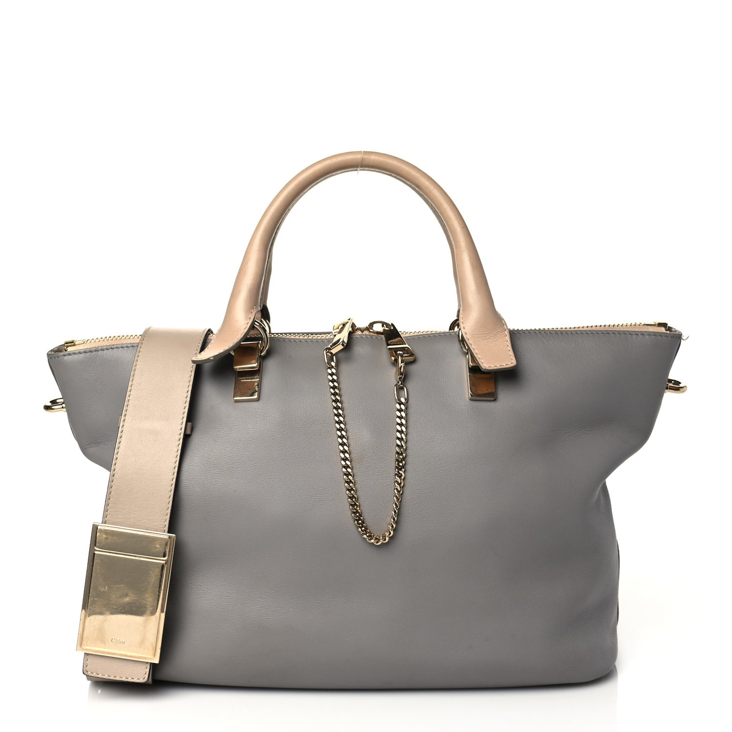 Smooth Calfskin Medium Baylee Tote Street Grey Rope Beige
