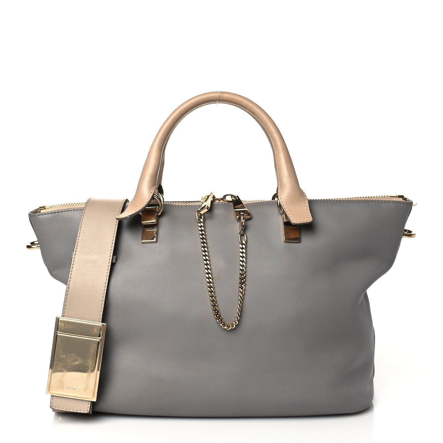 Chloe Smooth Calfskin Medium Baylee Tote Street Grey Rope Beige 1 of 9