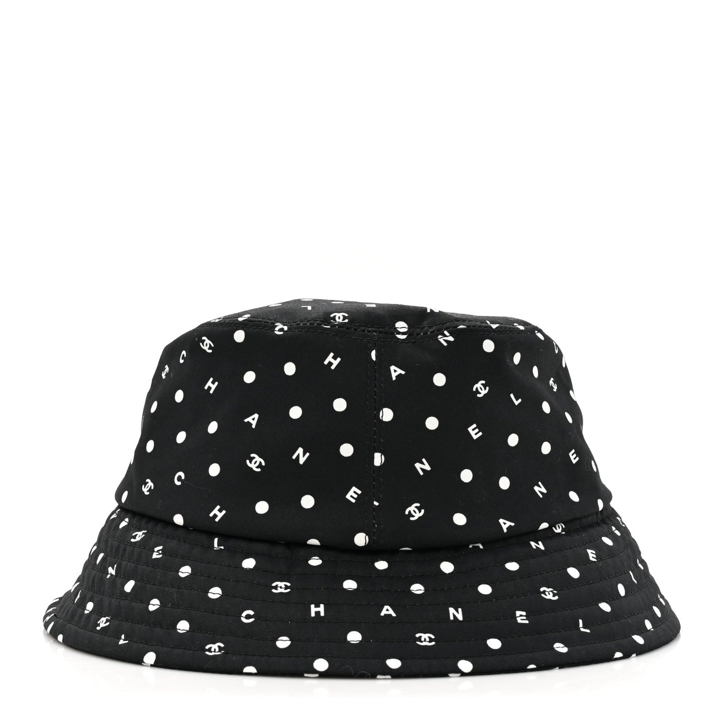 Cotton CC Polka Dot Bucket Hat L Black