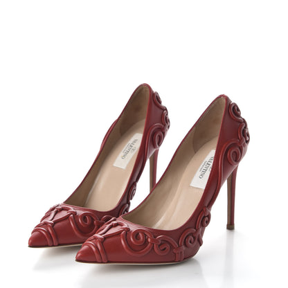 Valentino Garavani Nappa Swirl Pumps 35 Rosso Valentino 3 of 10