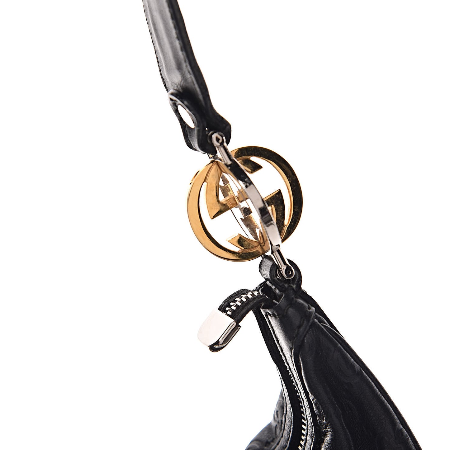 Guccissima Medium GG Twins Hobo Black