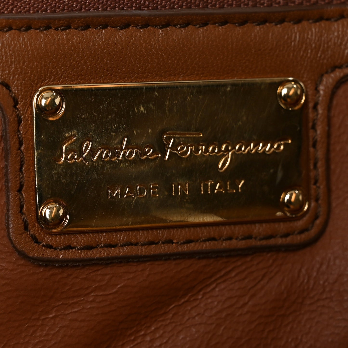 Calfskin Fringe Vera Bow Crossbody Bag Brown