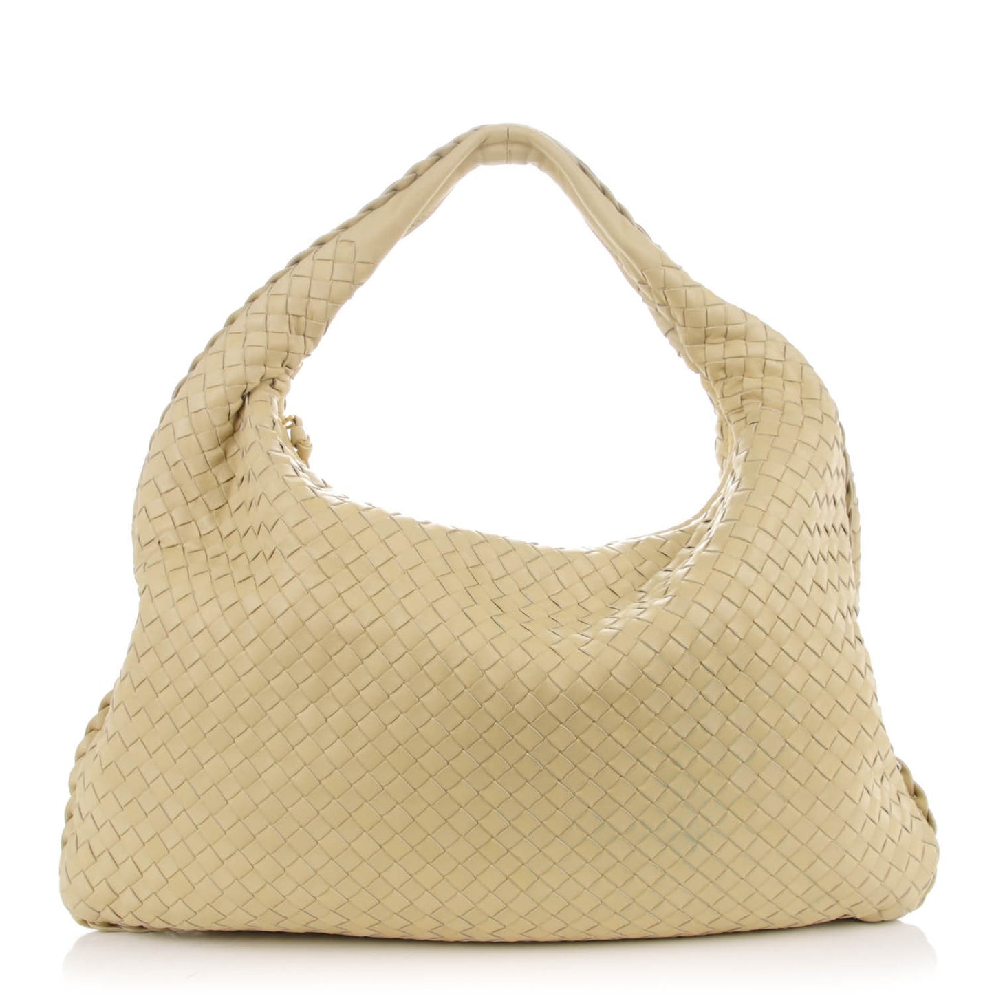 Nappa Intrecciato Large Veneta Hobo Cream