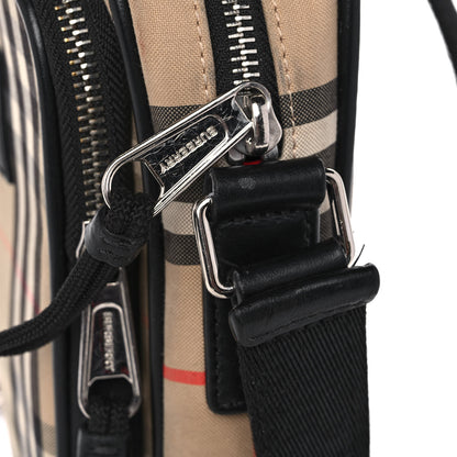 Burberry Canvas Calfskin Vintage Check Freddie Crossbody Bag Archive Beige 17 of 19