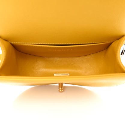 Chanel Caviar Quilted Small Boy Messenger Bag Yellow 5 of 10