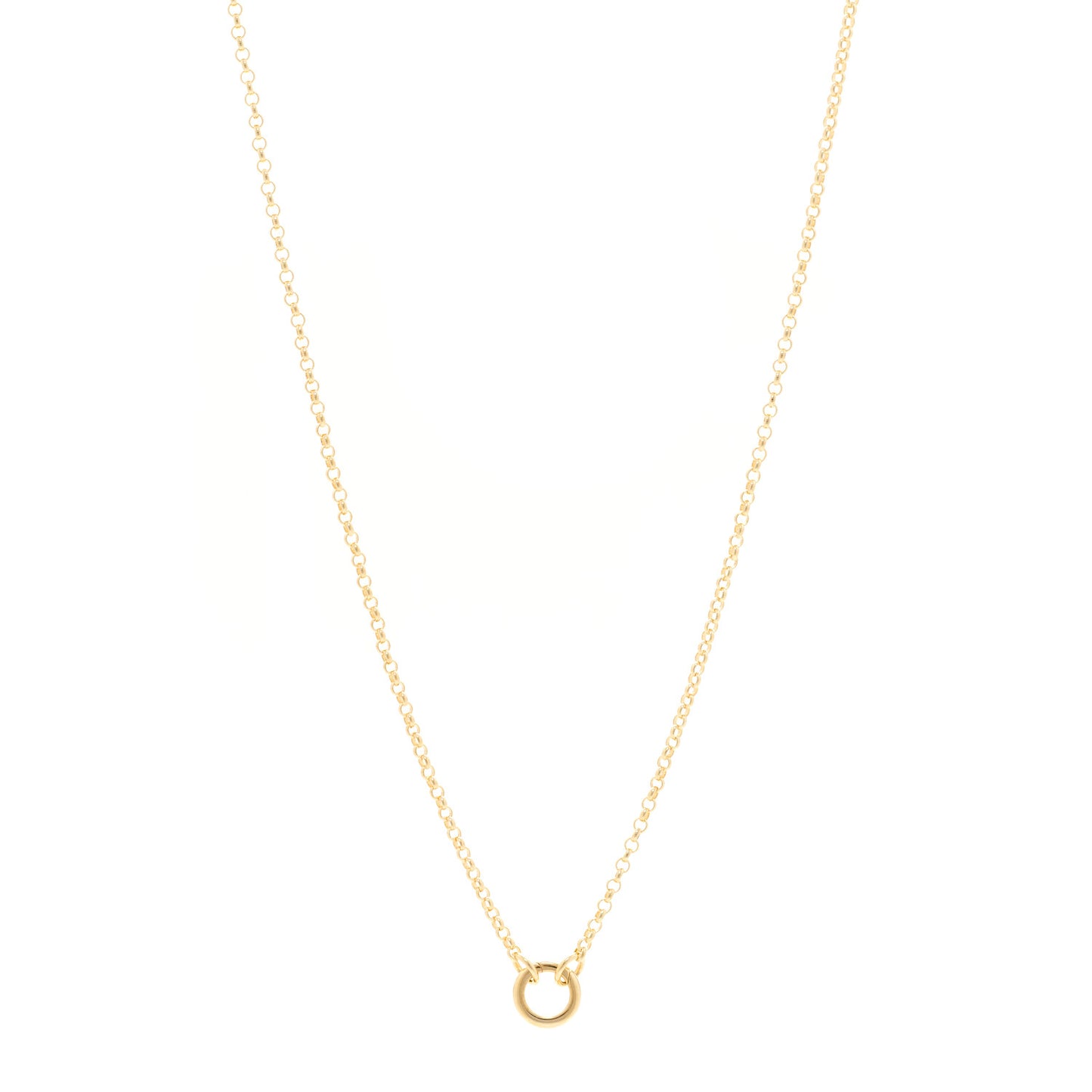 18K Yellow Gold Small Belcher Chain Mini Chubby Annex Link Necklace